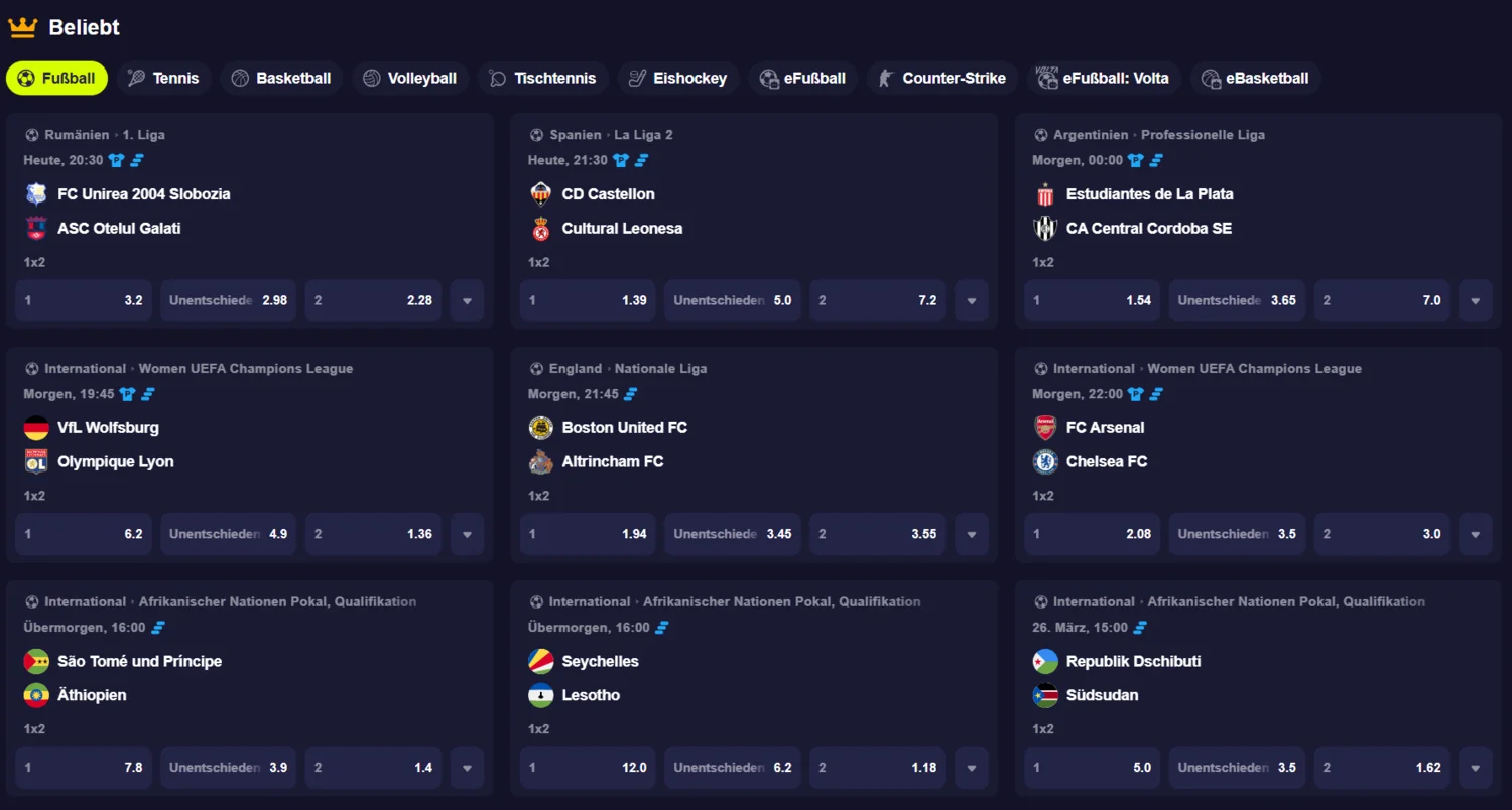 Opabet Casino Sportwetten und eSports