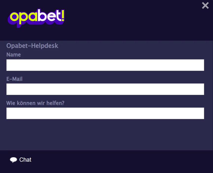 Opabet Casino Kundensupport
